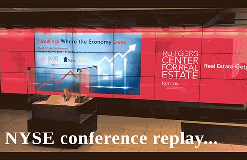 Image of Rutgers’ Center for Real Estate conference at the New York Stock Exchange