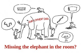 Image of elephant labeled as employment data