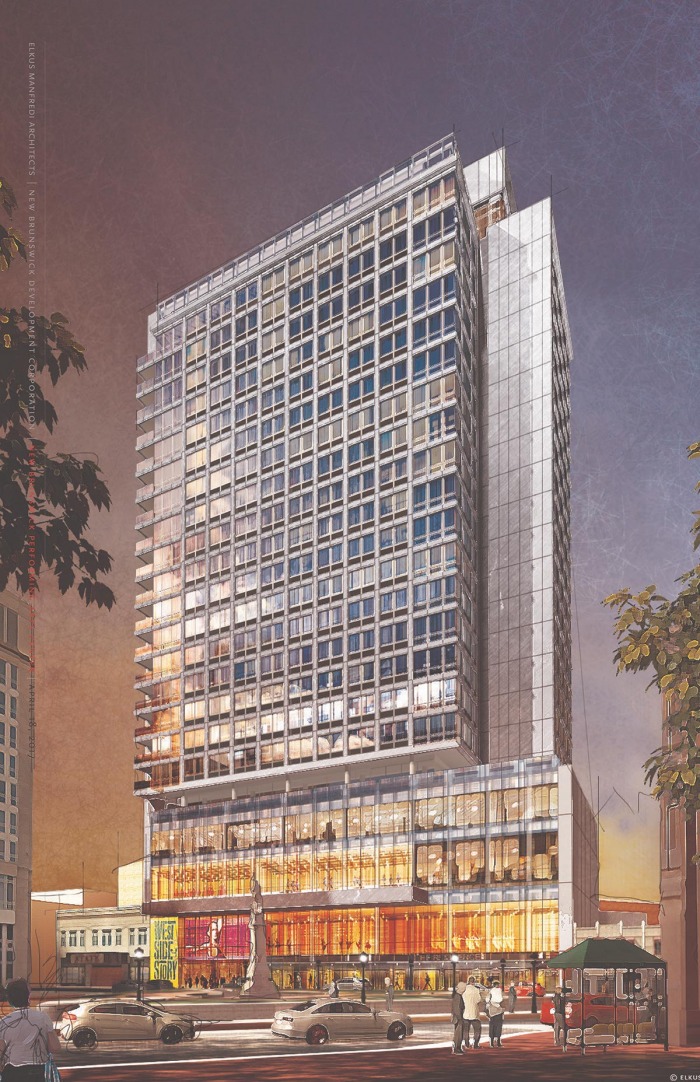 rendering of new brunswick performing arts center