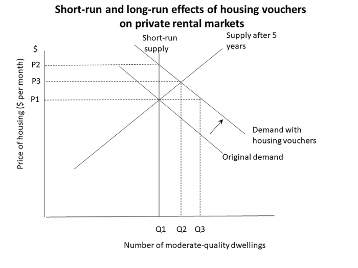 Short-run and long-run effects of housing vouchers on private rental markets 